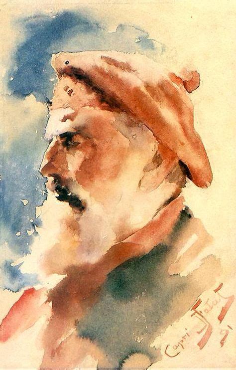 Watercolours By Julian Falat 1853 1929 Poland Watercolor Portraits