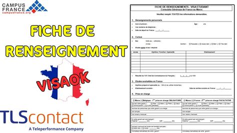 Comment Remplir La Fiche De Renseignement Visa Etudiant France Youtube