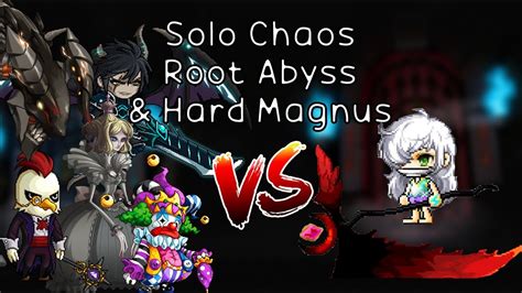 Maplestory M Solo Chaos Root Abyss And Hard Magnus Youtube