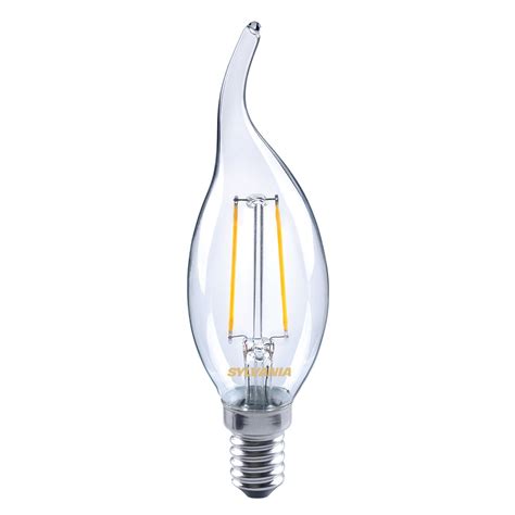 Candle Led Bulb E14 Toledo 2 5w 827 Clear Flame Tip Led Bulb Lights