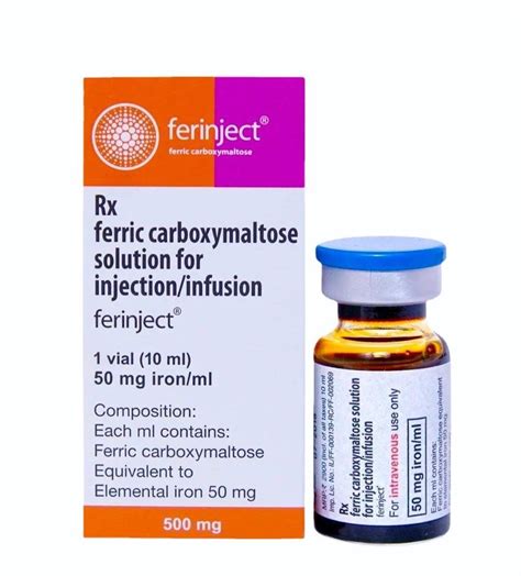 Ferric Carboxymaltose Solution For Injection Ferinject Mg Ml At Rs