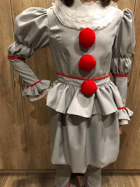 Pennywise Costume Pennywise the Clown Costume Pennywise 2017 It Costume Cosplay Halloween ...