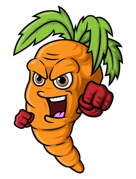 Premium Vector Angry Carrot Cartoon Mascot Character