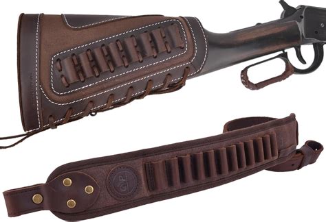 Waynes Dog Leather Canvas Gun Shell Holder Buttstock With