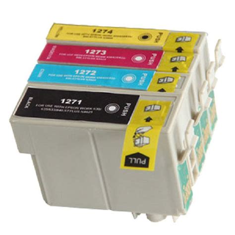 Compatible 4 Pack Epson T127 T127120 T127220 T127320 T127420 High Yield Inkjet Cartridges