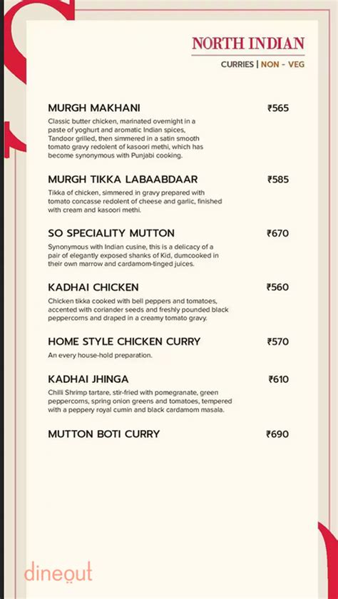 Menu of So The Sky Kitchen, Jubilee Hills, Hyderabad | Dineout discovery