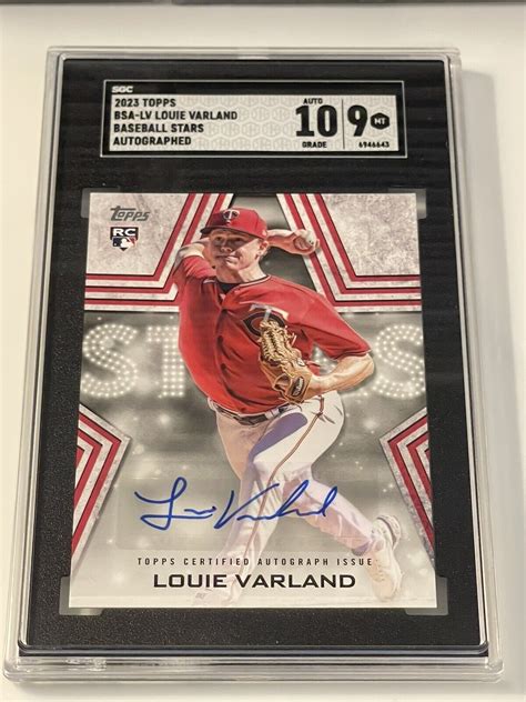 Louie Varland RC Auto 2023 Topps Series 2 Baseball Stars BSA LV SGC 10