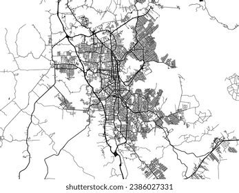 Vector City Map Joinville Brazil Black Stock Vector (Royalty Free ...