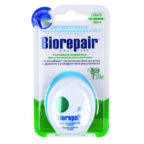 Biorepair Waxed Dental Floss Antibacterial Boostsante