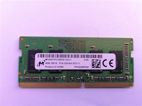 Micron Mta4atf51264hz 3g2j1 4gb 1rx16 Pc4 3200aa Sc0 11 So Dimm Ddr4