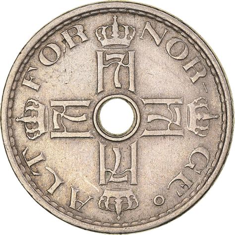 Coin Norway Haakon Vii Re Ef Copper Nickel