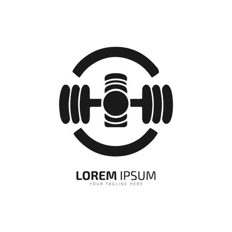 Premium Vector A Logo Of Dumbbell Vector Icon Design Silhouette Gym