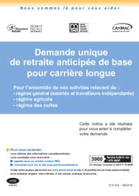 Demande De Retraite Anticip E Carri Re Longue L Assurance Retraite