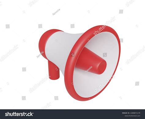 White Red Megaphone 3d Render Stock Photo 2289871179 Shutterstock