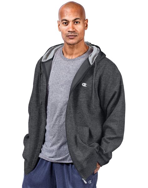 Champion Big And Tall Mens Powerblend Fleece Full Zip Hoodie Up To Size