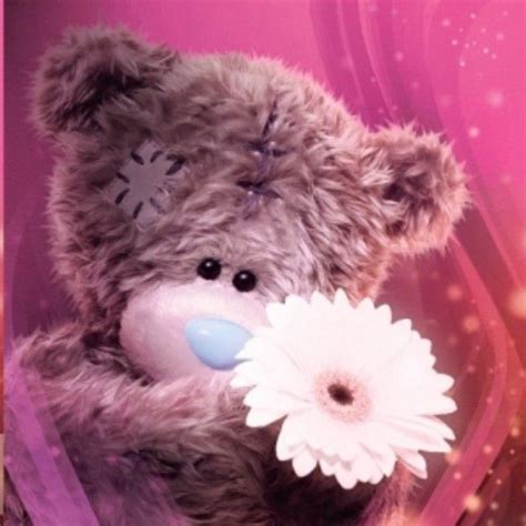 3d Tatty Teddy Holding A White Flower The Unique T Store Ltd