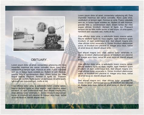 8 Page Military Funeral Program Template – Funeral Templates