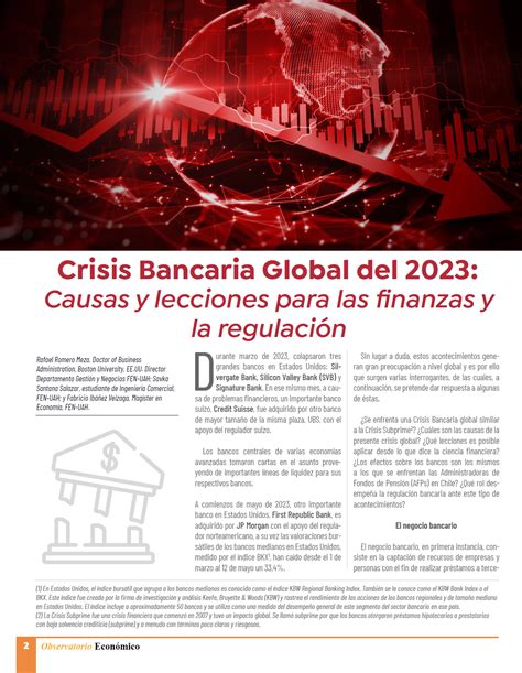 Crisis Bancaria Global Del Causas Y Lecciones Para Las Finanzas Y