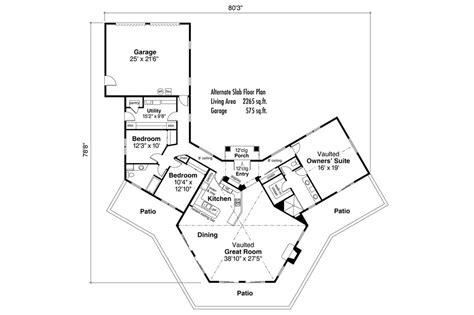 Mediterranean Style House Plan 3 Beds 2 Baths 2265 Sq Ft Plan 124 936