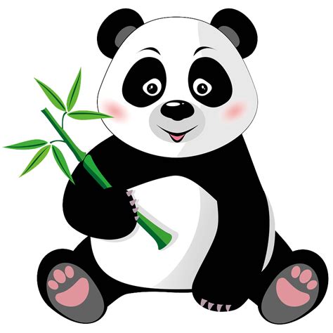 Panda Nature Wildlife Bear Bamboo Png