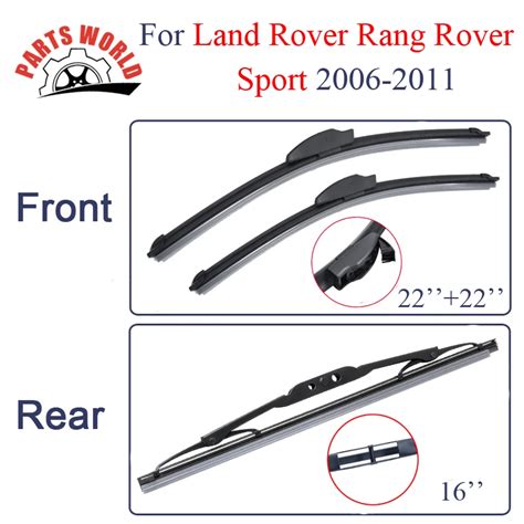 Combo Silicone Rubber Front And Rear Wiper Blades For Land Rover Range