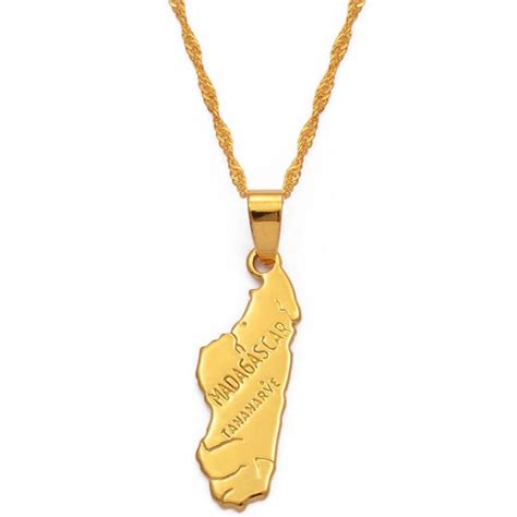 Collier Carte Madagascar Africain Monde Africain Ltd