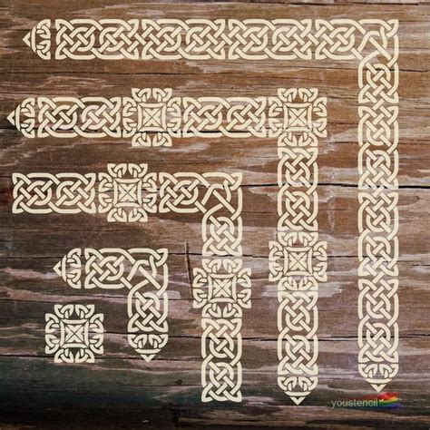 Celtic Knot Border Stencil Set For Walls Art And Furniture Etsy Celtic Knot Designs