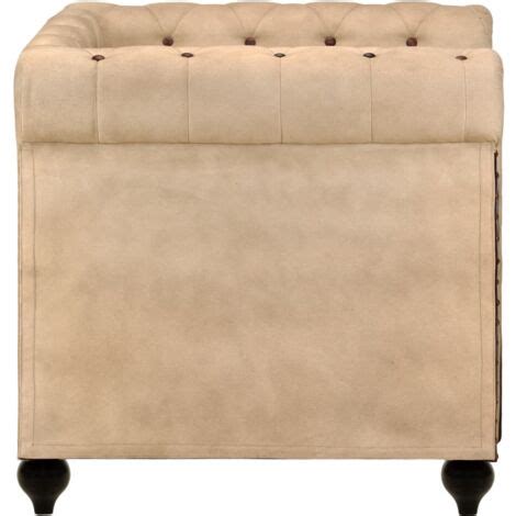 Prolenta Premium Chesterfield Sessel Braun Echtleder