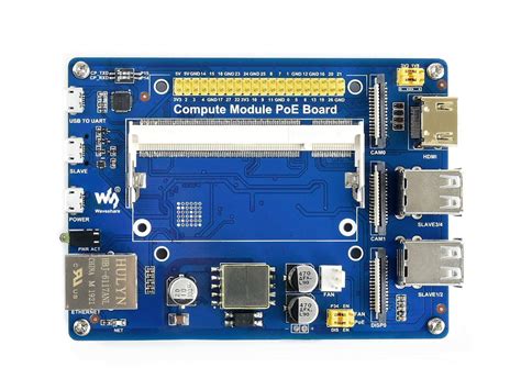 Raspberry Pi Compute Module IO Board with PoE Feature, for Raspberry P ...