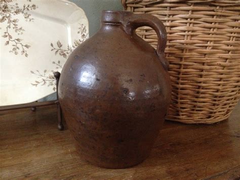 Antique Whiskey Jug Redware Pottery Field Jug Primitive