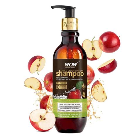 Wow Skin Science Apple Cider Vinegar Shampoo Restores Shine And Smoothness No Parabens