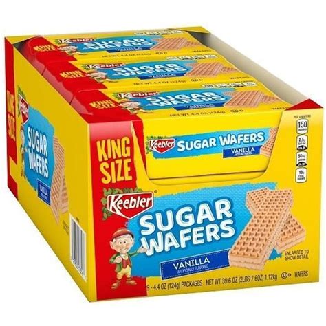 Keebler Sugar Wafers Vanilla King Size 4 4oz Pack Alameda J Market