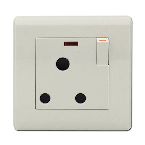 Africa Socket Wall Socket 15a 250v With 1 Gang Switched Socket Switch Socket And 15amp Socket