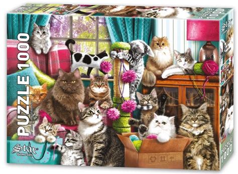 Star Puzzle 1000 Parça Kedi Evi Puzzle Star Puzzle STRP1100356