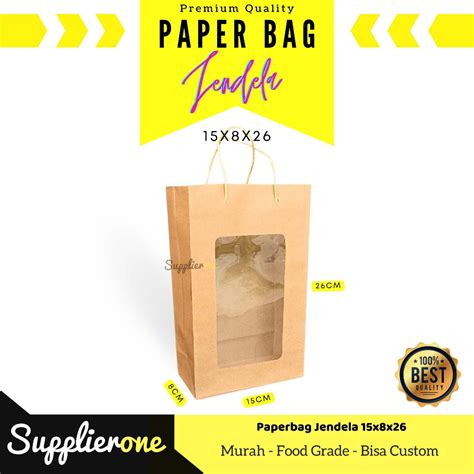 Jual Paper Bag Jendela X X Isi Pcs Kantong Kertas Coklat