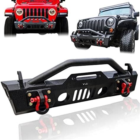 Amazon Tioyar Front Bumper Upgraded Textured Black Compatible With