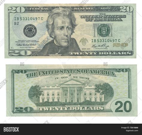 Back Front Twenty Dollar Bill Image & Photo | Bigstock