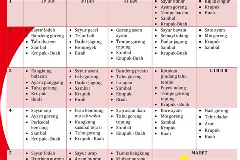 Menu Harian Daftar Menu Catering Bekasi Blog Rendang Nyonyah