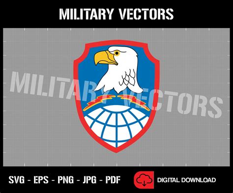 Us Army Space And Missile Defense Command Usasmdc Patch Pin Logo