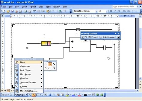 How To Draw Electrical Circuits In Ms Word