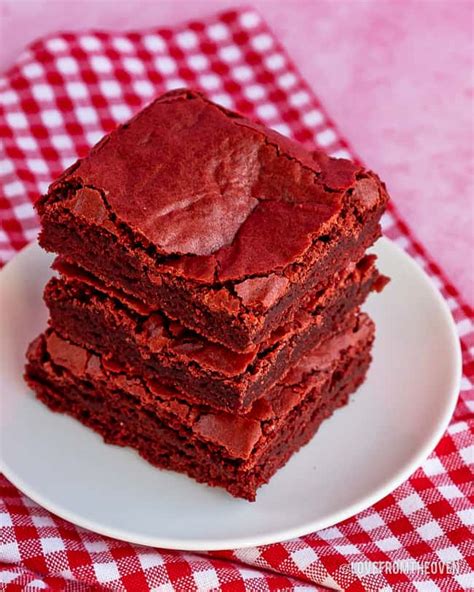 The Best Easy Red Velvet Brownies • Love From The Oven