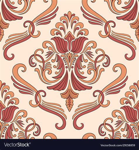 Damask Seamless Pattern Element Classical Vector Image