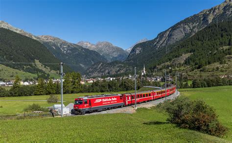 Ge 4 4 III 644 Der RhB Zwischen Zernez Und Cinuos Chel Brail