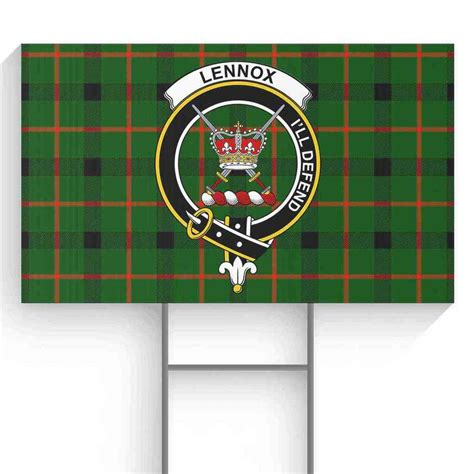 Lennox Lennox Kincaid Tartan Classic Crest Yard Sign Celticprime