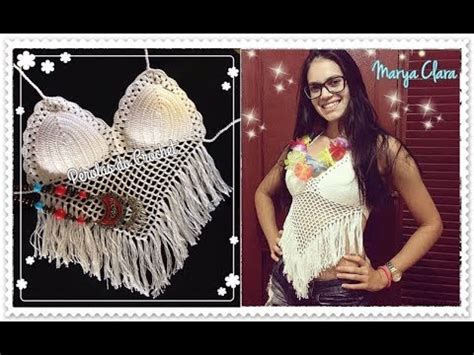 Cropped Croche Franjas Renata Vieira Youtube