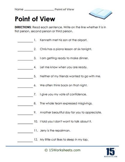 Point Of View Worksheets 15