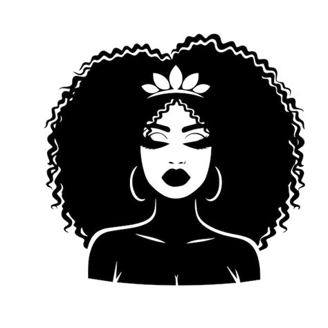 Mujer Afro Svg Vector Premium