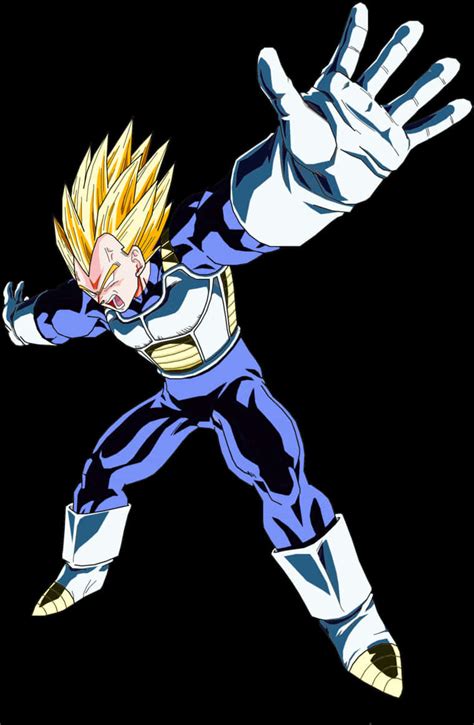 Download Super Saiyan Vegeta Action Pose | Wallpapers.com