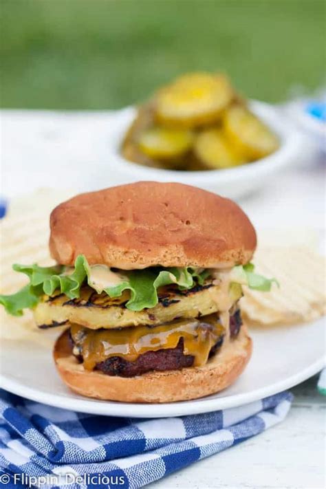 Gluten Free Teriyaki Grilled Pineapple Burgers