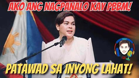 Inday Sara Humingi Ng Tawad Dahil Siya Daw Ang Nagpanalo Kay Pbbm